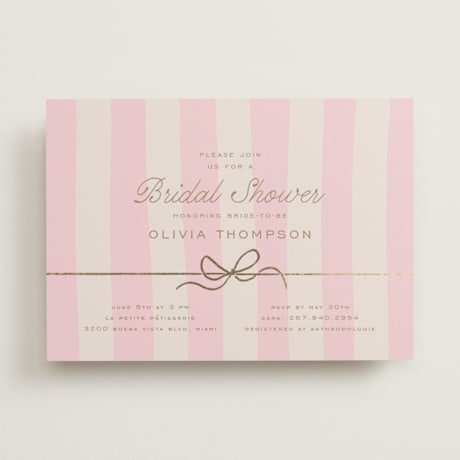 Foil-Pressed Bridal Shower Invitations