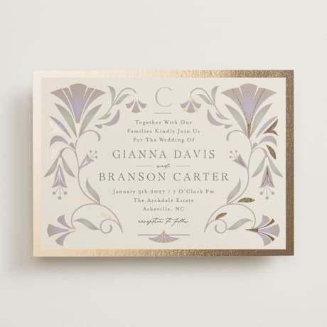 Foil-Pressed Wedding Invitations