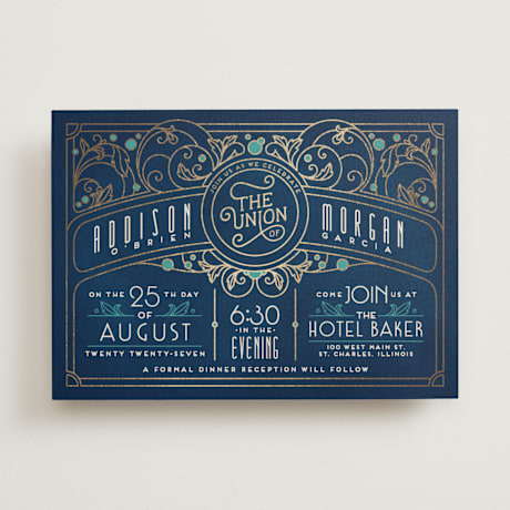 Foil-Pressed Wedding Invitations