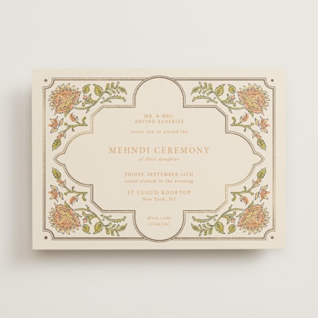 Foil-Pressed Mehndi Invitations