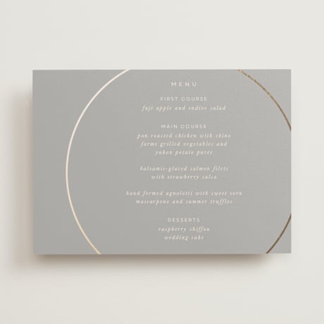 Foil-Pressed Menus