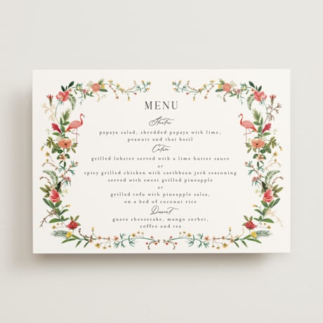 Foil-Pressed Menus