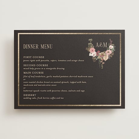 Foil-Pressed Menus