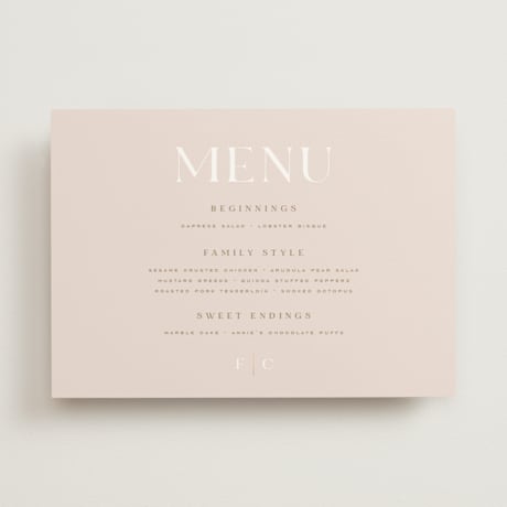 Foil-Pressed Menus