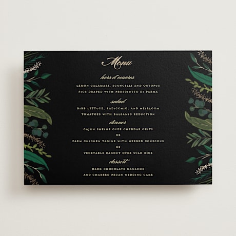 Foil-Pressed Menus