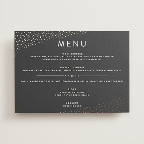 Foil-Pressed Menus