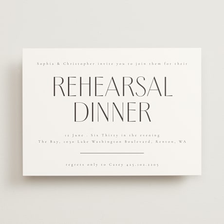 Rehearsal Dinner Invitations