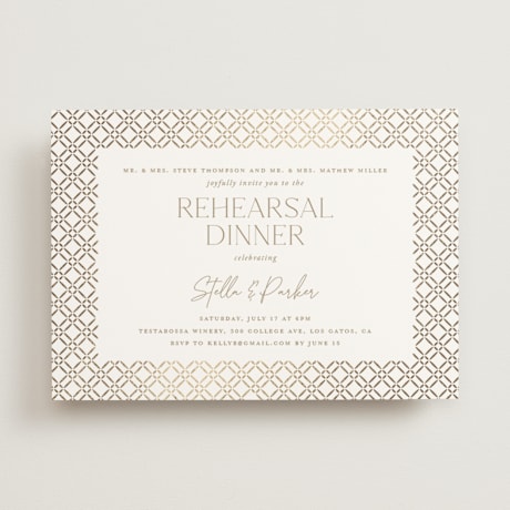 Foil-Pressed Rehearsal Dinner Invitations