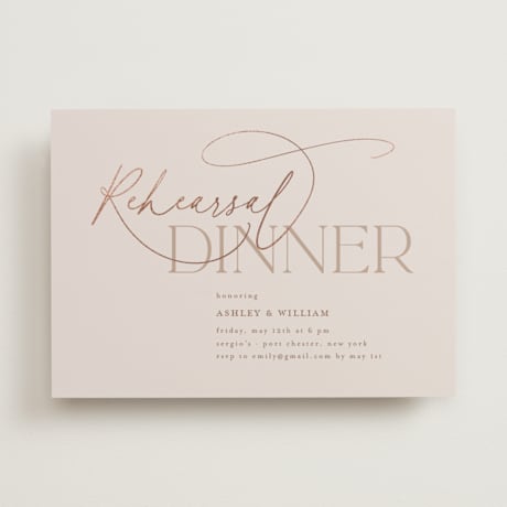 Foil-Pressed Rehearsal Dinner Invitations