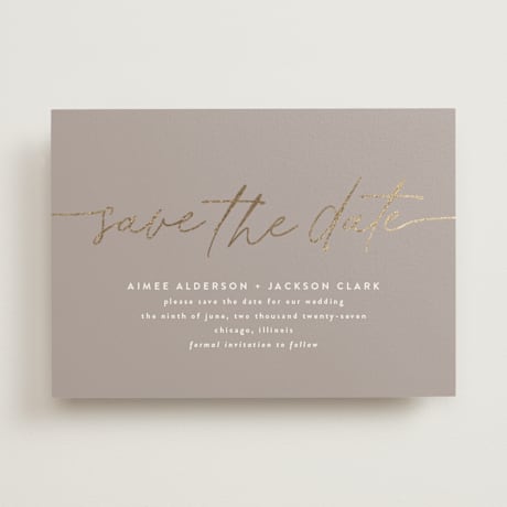Foil-Pressed Save the Date Cards