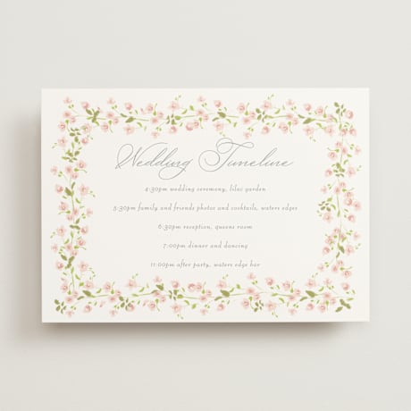 Wedding Weekend Itinerary Cards