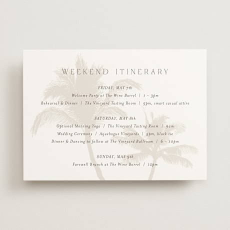 Wedding Weekend Itinerary Cards