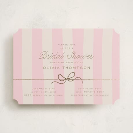 Foil-Pressed Bridal Shower Invitations