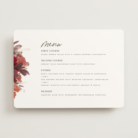 Foil-Pressed Menus