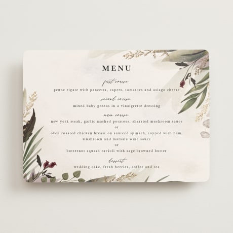 Foil-Pressed Menus
