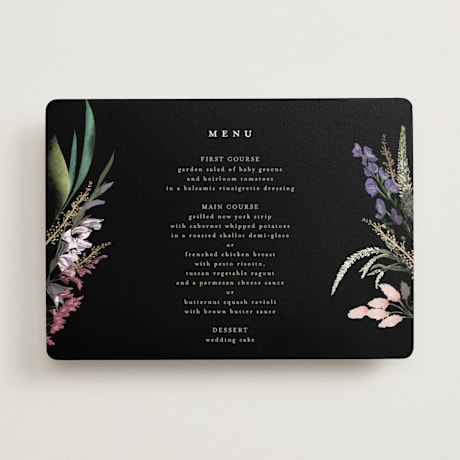 Foil-Pressed Menus