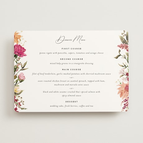 Foil-Pressed Menus