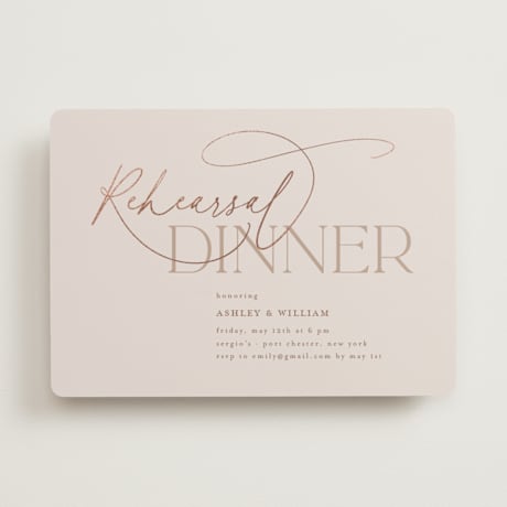 Foil-Pressed Rehearsal Dinner Invitations