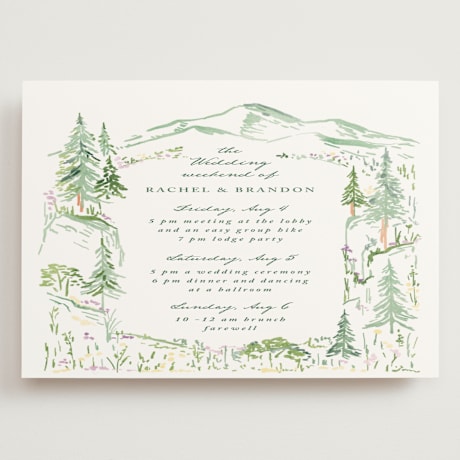 Grand Wedding Weekend Itinerary Cards