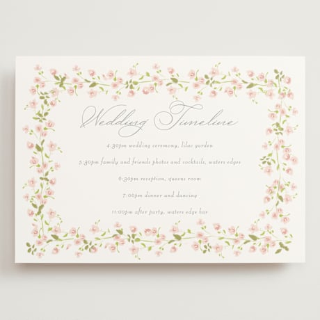 Grand Wedding Weekend Itinerary Cards