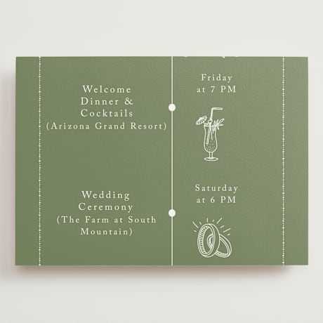 Grand Wedding Weekend Itinerary Cards