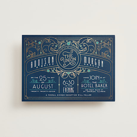 Foil-Pressed Petite Wedding Invitations