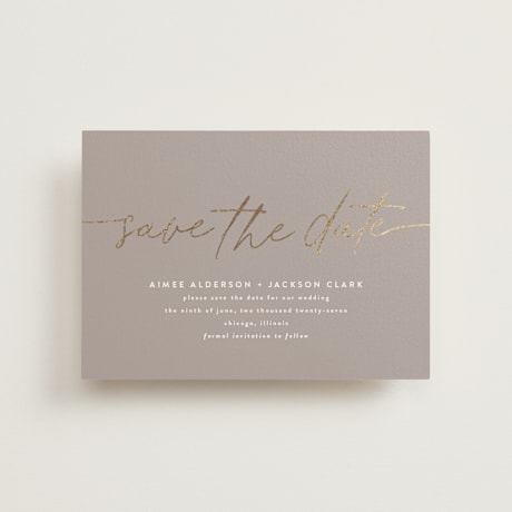 Foil-Pressed Save the Date Postcards