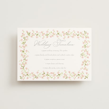 Petite Wedding Weekend Itinerary Cards