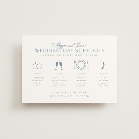 Petite Wedding Weekend Itinerary Cards