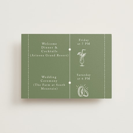 Petite Wedding Weekend Itinerary Cards