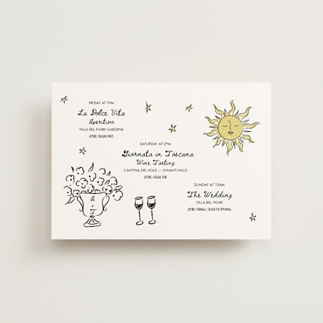 Petite Wedding Weekend Itinerary Cards