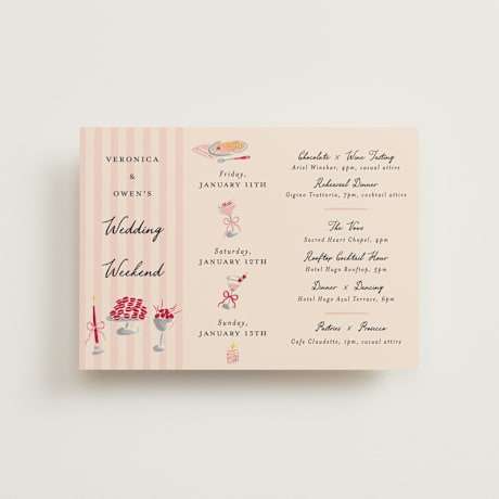 Petite Wedding Weekend Itinerary Cards