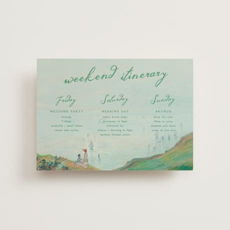 Petite Wedding Weekend Itinerary Cards