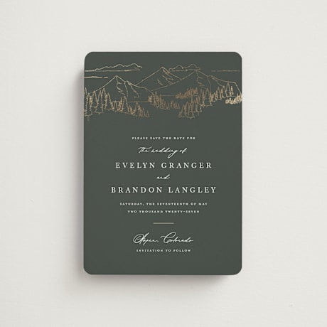 Foil-Pressed Save the Date Magnets