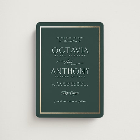 Foil-Pressed Save the Date Magnets