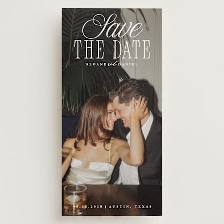 Tall Save the Date Cards
