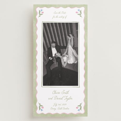 Tall Save the Date Cards
