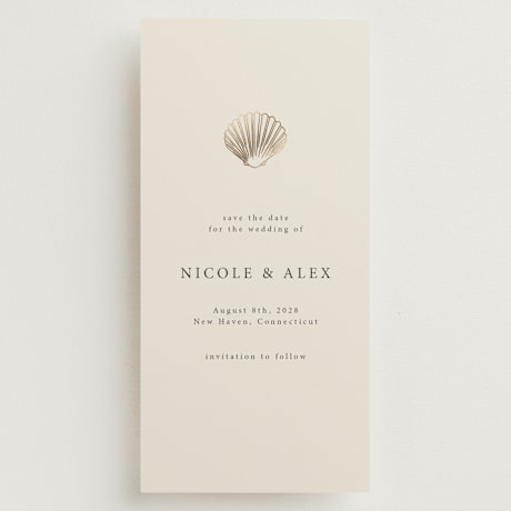 Foil-Pressed Tall Save the Date Cards