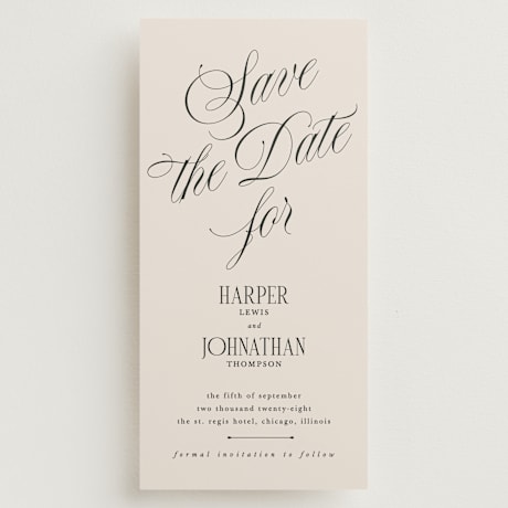 Tall Save the Date Cards