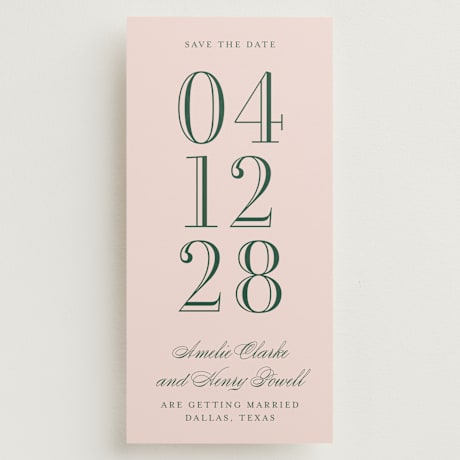 Tall Save the Date Cards