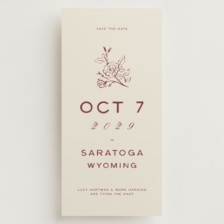 Tall Save the Date Cards