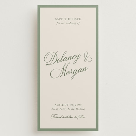 Tall Save the Date Cards