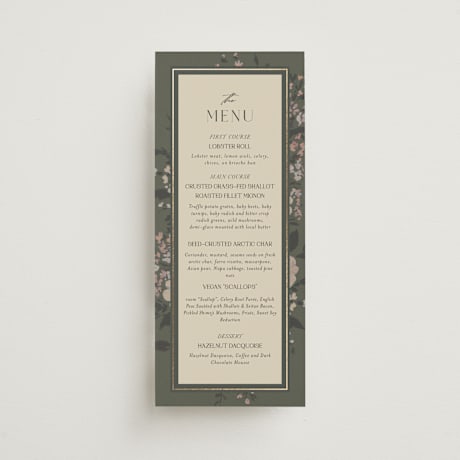 Foil-Pressed Long Menus