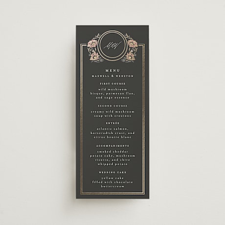 Foil-Pressed Long Menus