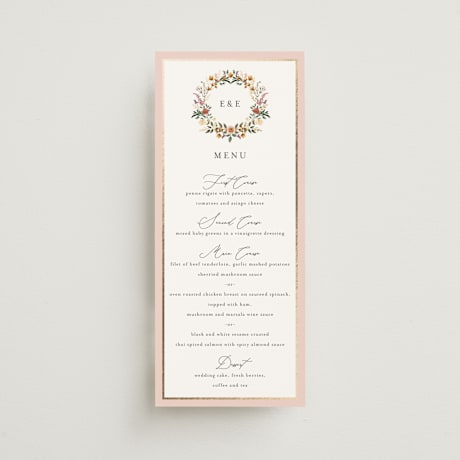 Foil-Pressed Long Menus