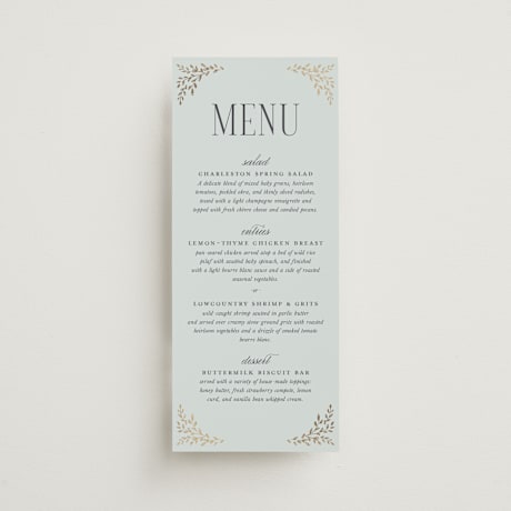 Foil-Pressed Long Menus