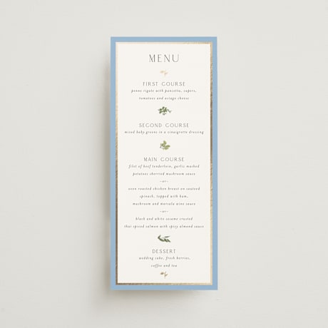 Foil-Pressed Long Menus