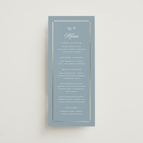 Foil-Pressed Long Menus
