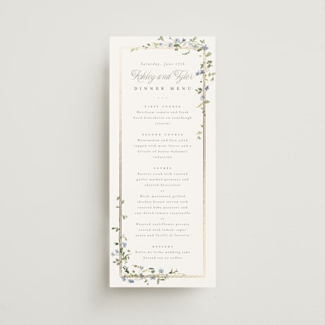 Foil-Pressed Long Menus