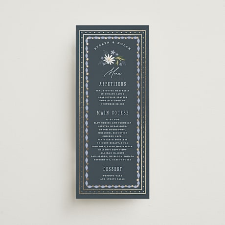 Foil-Pressed Long Menus